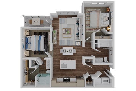 2 bed 2 bath E at The Quinn Luxury Apartments, Pensacola, FL